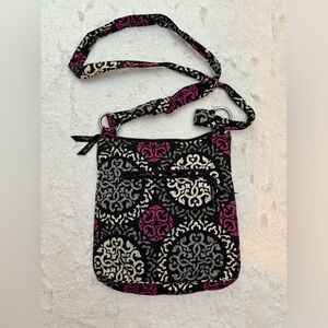 Vera Bradley black and pink cross body bag